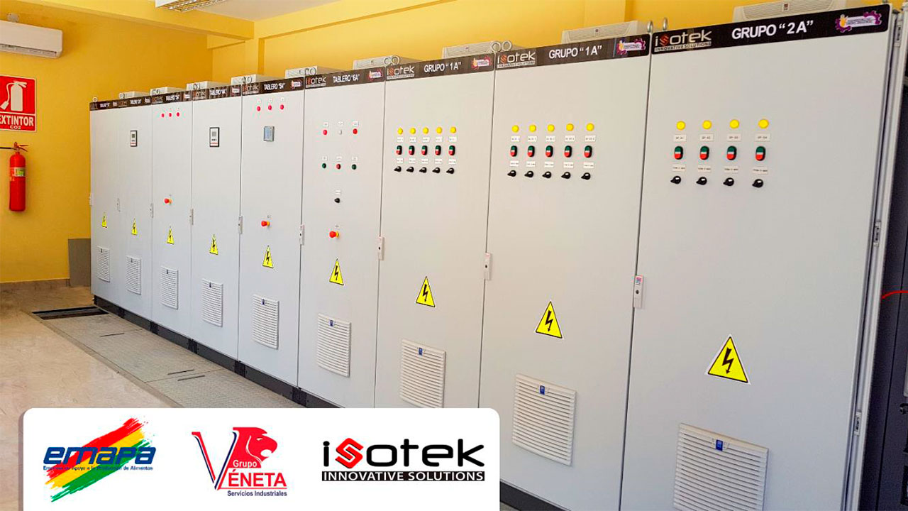 EMAPA / Grupo Véneta 110 motores eléctricos controlados por nuestros CCM. Centro de acopio CARACOLLO Oruro